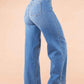 SEAMED FRONT WIDE LEG JEANS (BUY 2 VIP SHIPPING) - LAST DAY 50% OFF