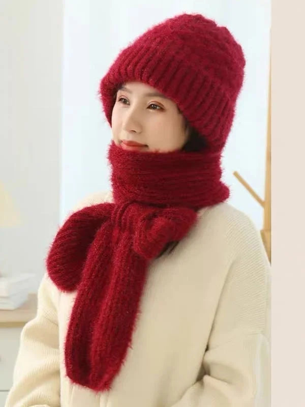 Photographw Integrated Ear Protection Windproof Cap Scarf