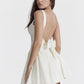 IVORY BOW MINI DRESS - Last Day Sale Off 50%