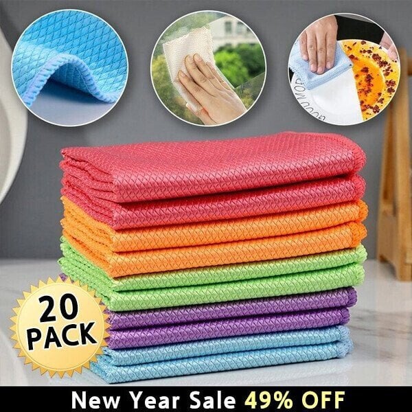 Streak-Free Miracle Cleaning Cloths - Reusable - Hot sale 50%