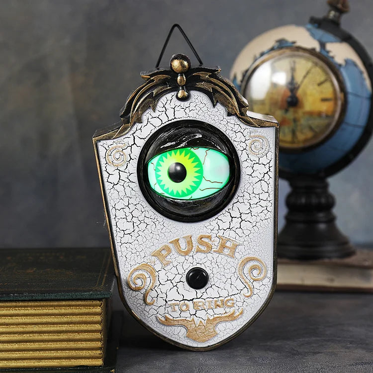 Haunted Doorbell - Eyeball- Halloween Doorbell Decorations -Glow with Spooky Sounds Eyeball Doorbell-Decoration Ghost's Day- Halloween