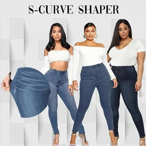 Perfect Stretch Skinny Fit Pull-On Push-Up Plus-Size Denim Jeans Leggings - Last Day Promotion 60% OFF