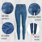 Perfect Stretch Skinny Fit Pull-On Push-Up Plus-Size Denim Jeans Leggings - Last Day Promotion 60% OFF