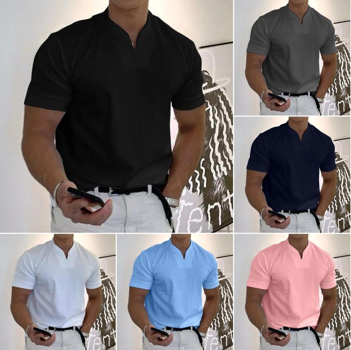 2024 Men Gentlemans business Short Sleeve Fitness T Shirt – Hot Sale 50% Off