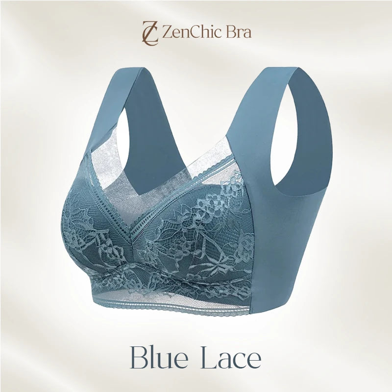 Lace anti-exposure seamless bra