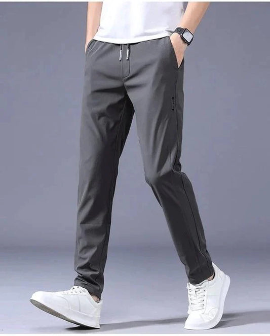 Men Fast Dry Stretch Pants Cargo Straight Pants Summer Ice Silk Trouser Men Fishing Camping Casual Sweatpants Sports Pants