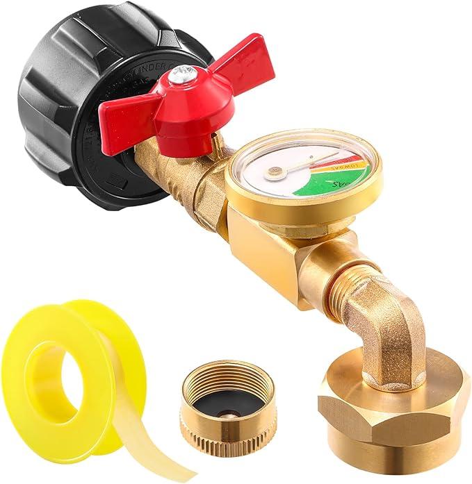 Top-Rated Propane Refill Elbow Adapter with Tank Gauge – Hot Sale 50% Off