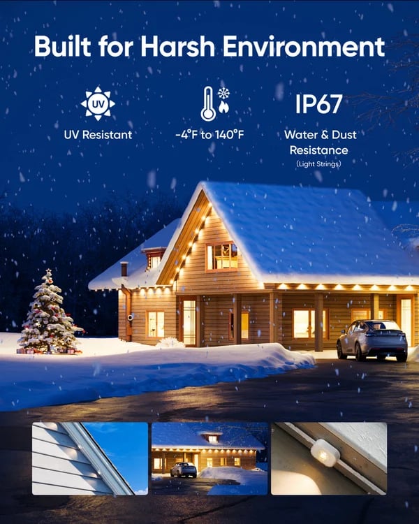 Smart Rainbow LED Permanent Outdoor Light - Early Christmas 49% OFF