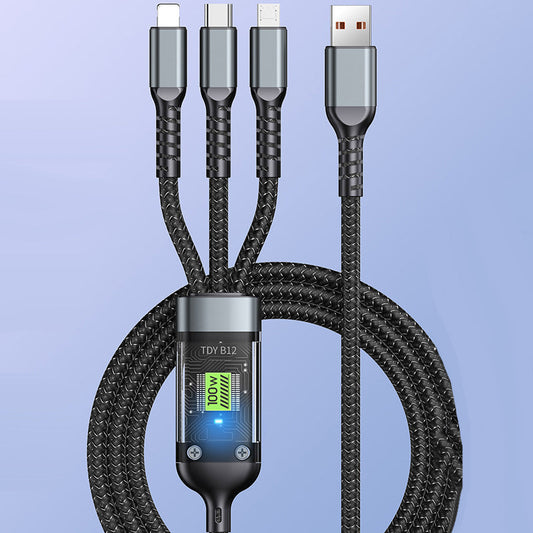 Transparent Luminous 3-in-1 Super Fast Charging Cable - Limited time 50% off