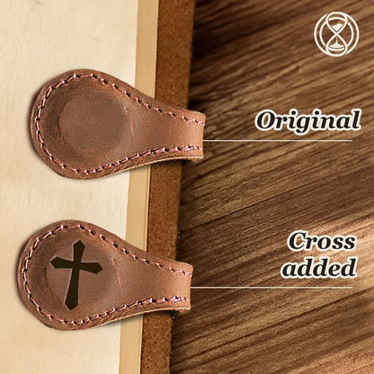 Personalized Magnetic Leather Bookmark