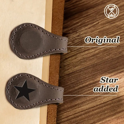 Personalized Magnetic Leather Bookmark