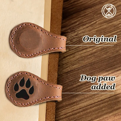 Personalized Magnetic Leather Bookmark