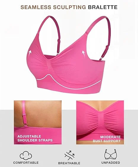 Women’s Wireless Sculpt Bra Comfort Bralettes No Underwire Unlined Cami Bra