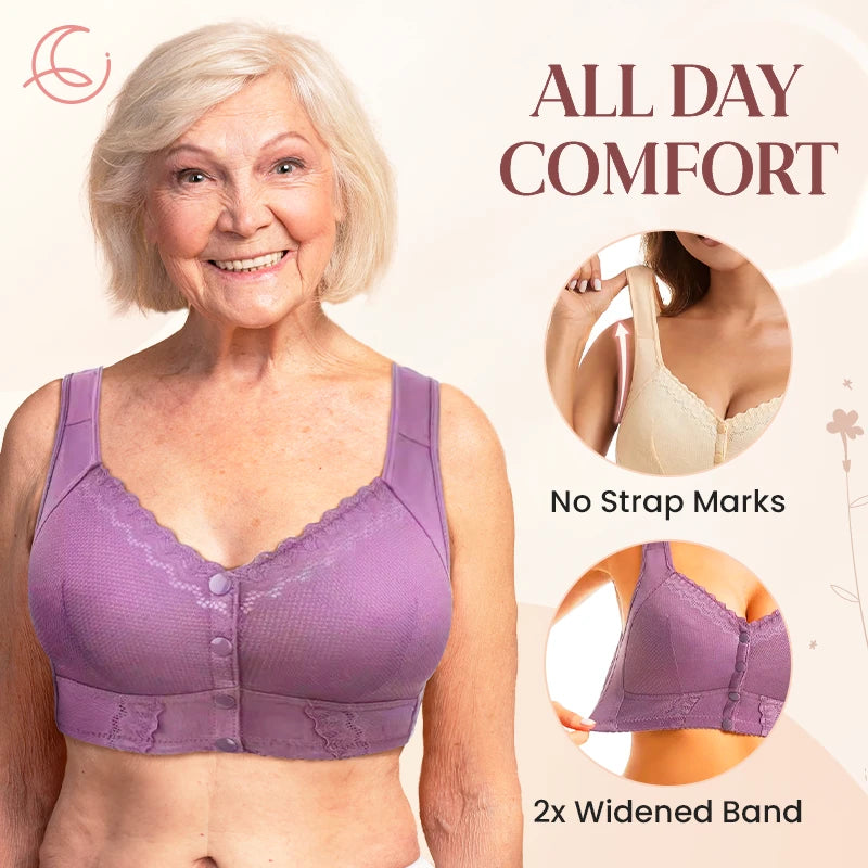 Moona Bra - Front Closure Breathable Bra for Seniors - LAST DAY SALE 80% OFF