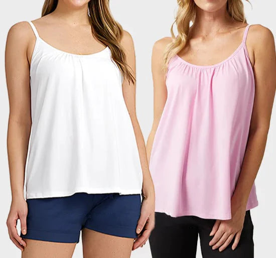 Loose-fitting Tank Top With Built-in Bra - Hot Sale 50% Off