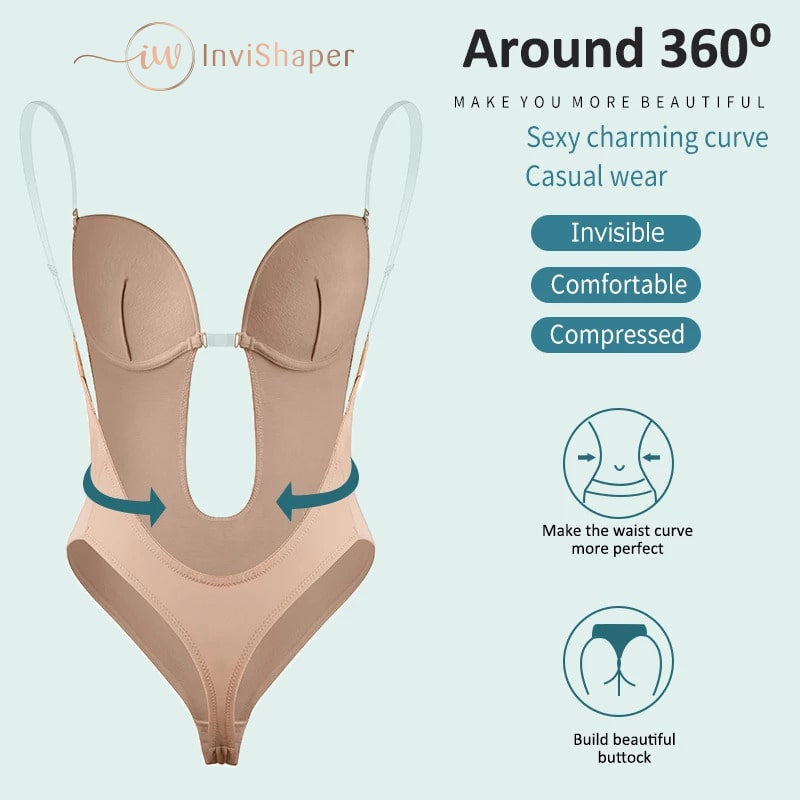 InviShaper - Plunge Backless Body Shaper Bra