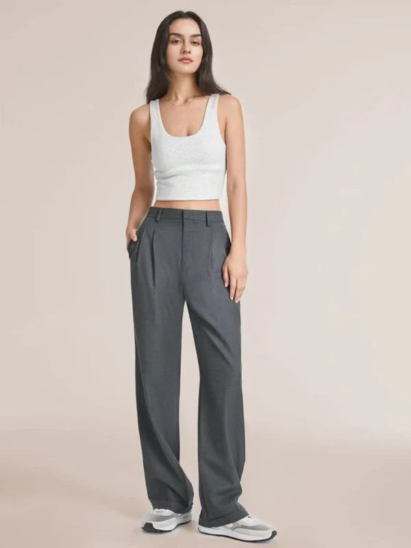 HIGH WAIST TAILORED WIDE LEG PANTS - Last Day 50%OFF