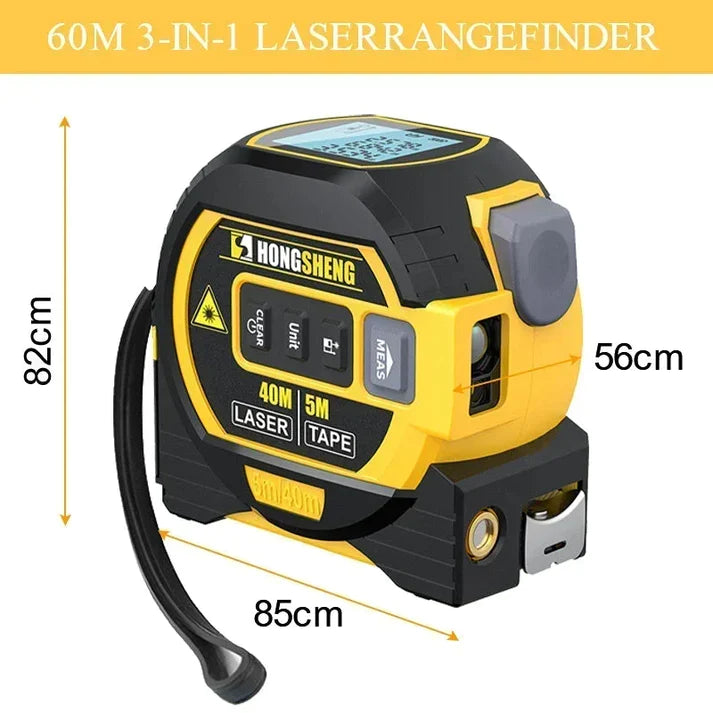 REBANB 3-IN-1 DIGITAL LASER MEASURING TAPE