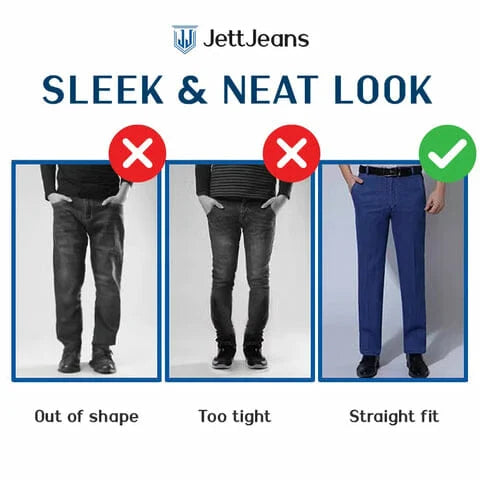 JettJeans3 - Men's High Waist Straight Fit Stretch Jeans – Seenosa