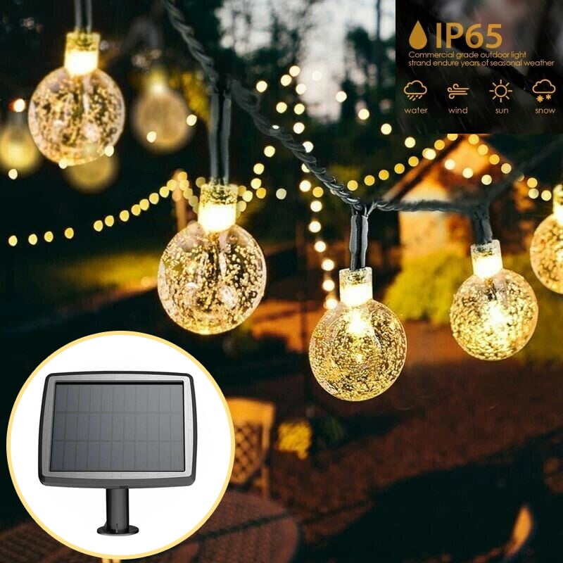 Waterproof Solar Powered LED Outdoor String Lights - Last Day 70% OFF