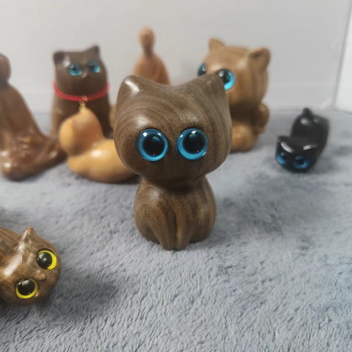 (Last Day of Christmas Sale - 48% OFF) Sandalwood hand-carved wood cat - Buy 6 Get Extra 20% OFF& Vip shipping