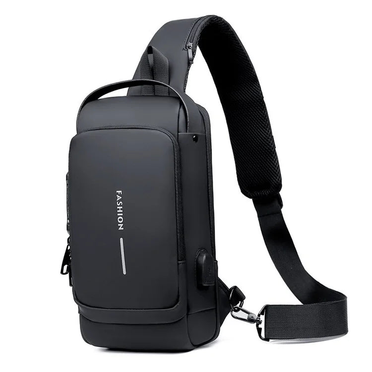 USB Charging Sport Sling Anti-theft Shoulder Bag