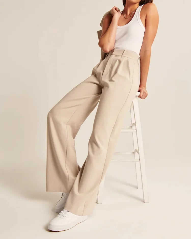 HIGH WAIST TAILORED WIDE LEG PANTS - Last Day 50%OFF