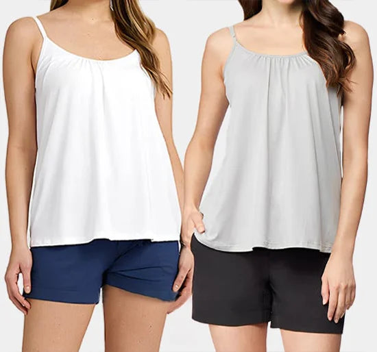 Loose-fitting Tank Top With Built-in Bra - Hot Sale 50% Off