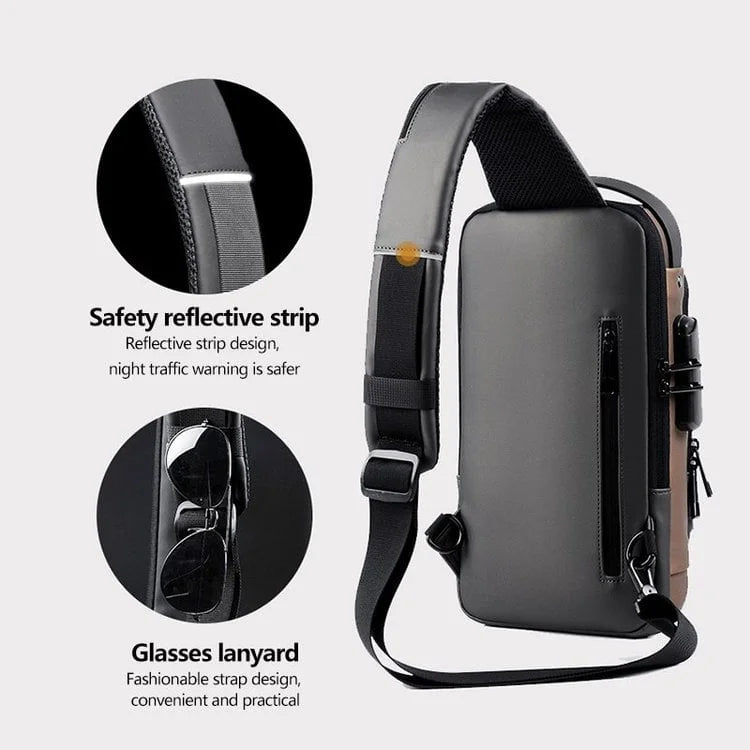 USB Charging Sport Sling Anti-theft Shoulder Bag