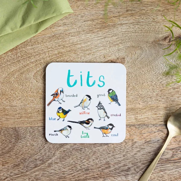 Set of 6 Bird Pun Coasters - Last Day 70% OFF