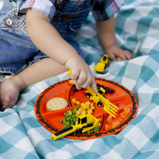 Constructive Eating Construction Combo with Utensil Set and Plate - Perfect Christmas Gifts