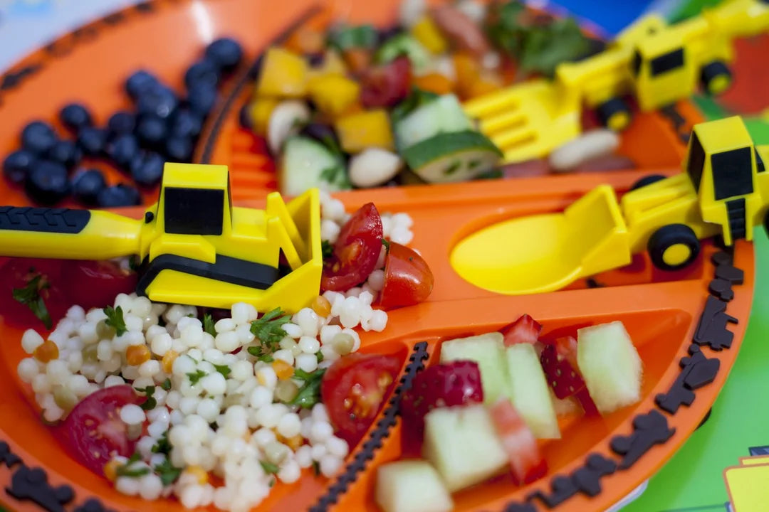 Constructive Eating Construction Combo with Utensil Set and Plate - Perfect Christmas Gifts