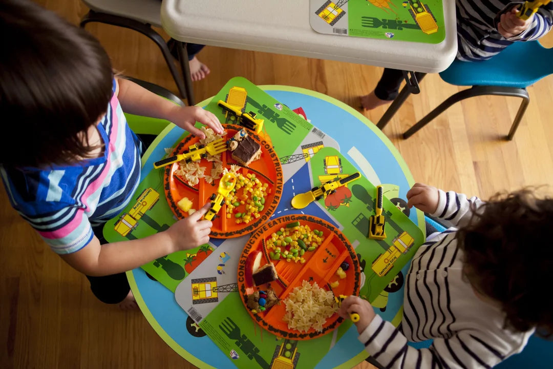 Constructive Eating Construction Combo with Utensil Set and Plate - Perfect Christmas Gifts