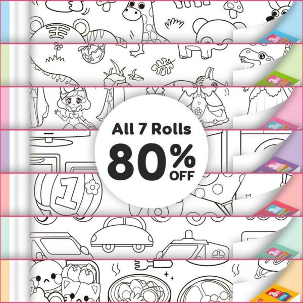 DIY Oversize Coloring Rolls – Easter Promo 80% OFF