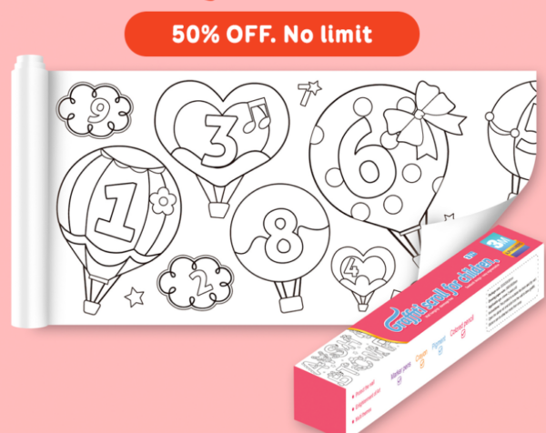 DIY Oversize Coloring Rolls – Easter Promo 80% OFF