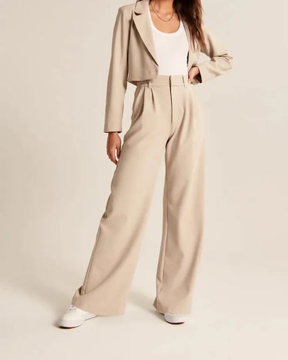 HIGH WAIST TAILORED WIDE LEG PANTS (BUY 2 VIP SHIPPING)