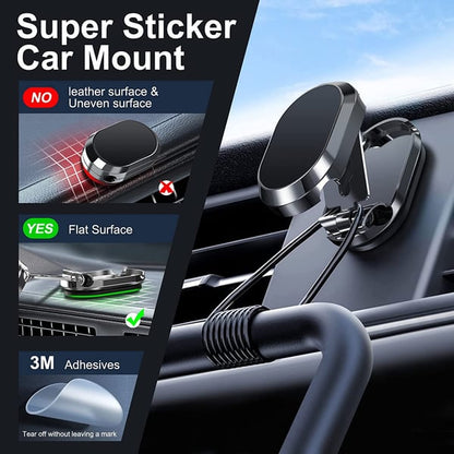 Hot Sale 2022 - New Alloy Folding Magnetic Car Phone Holder