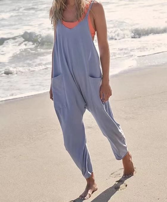 Wide Leg Jumpsuit with Pockets (Buy 2 Vip Shipping) LAST DAY 70% OFF