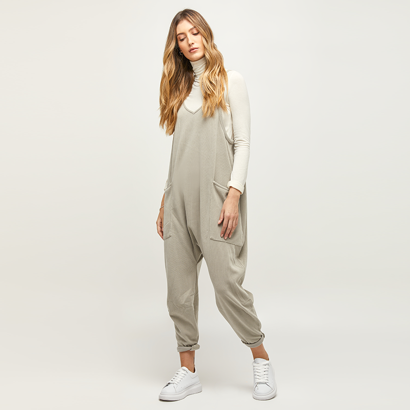 Womens Casual Wide Leg Jumpsuit (Buy 2 Vip Shipping)