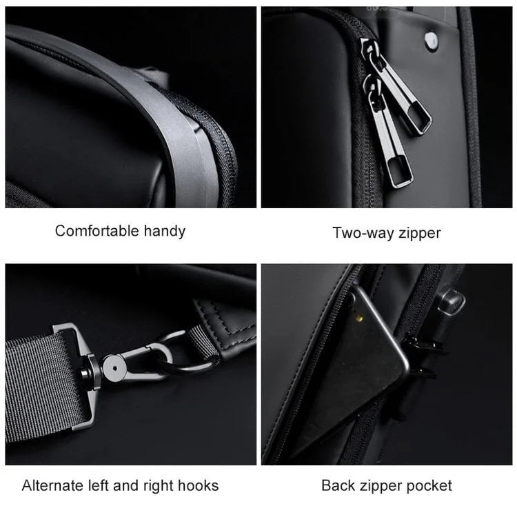 USB Charging Sport Sling Anti-theft Shoulder Bag