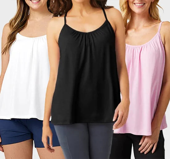 Loose-fitting Tank Top With Built-in Bra - Hot Sale 50% Off