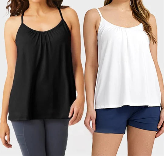 Loose-fitting Tank Top With Built-in Bra - Hot Sale 50% Off