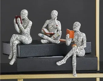 Nordic Modern Reading Woman Statue